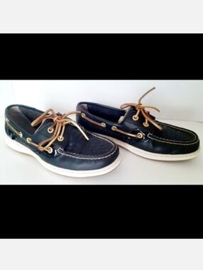 Sperry Women's Size 6.5 - Top Sider Bluefish Black Woven Boat Shoes with box